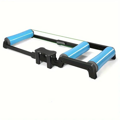 Quiet Indoor Cycling Trainer Rollers - Adjustable Resistance(Blue)