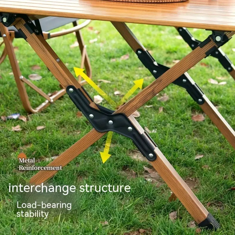 Foldable Roll Camping Table - Portable Outdoor Dining Solution