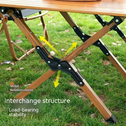 Foldable Roll Camping Table - Portable Outdoor Dining Solution