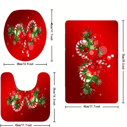 Merry & Bright: 4-Piece Christmas Bathroom Accessory Set