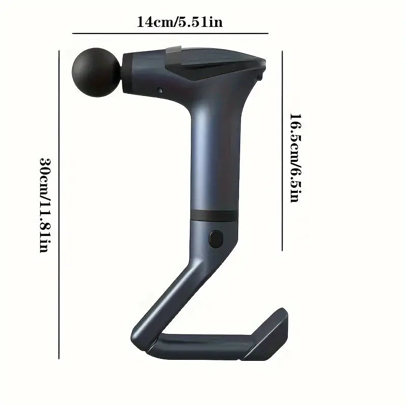 Multi-Functional Electric Deep Tissue Massager Gun - Gray