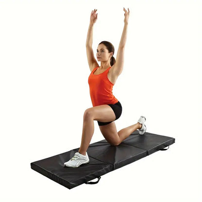 Ultra-Durable Folding Balance Mat - Anti-Tear, Sweat-Resistant(Black)