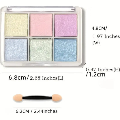 6 Colors Chrome Mirror DIY Nail Powder Set Mermaid Nail Art Neon Pigment Powders and Glittering Effects