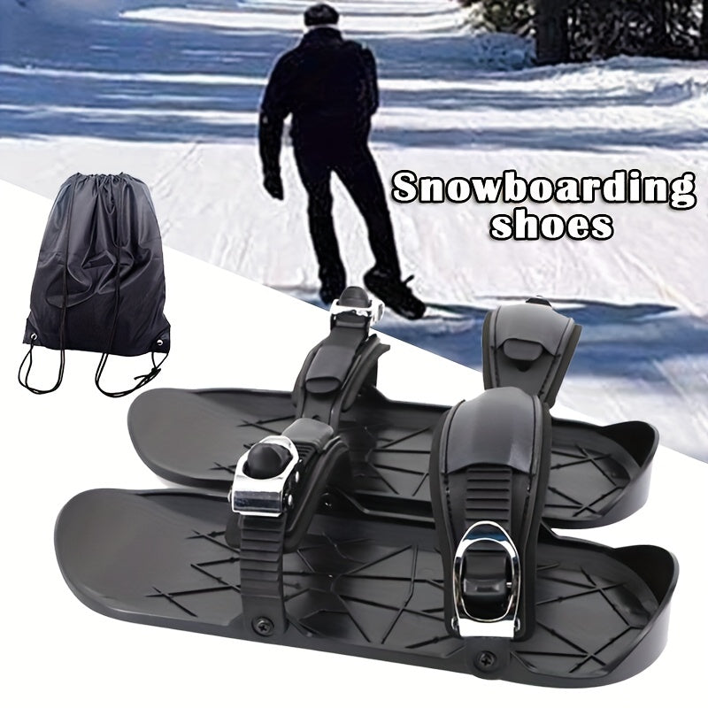 Mini Snow Skates Adjustable Ski Sled Boots