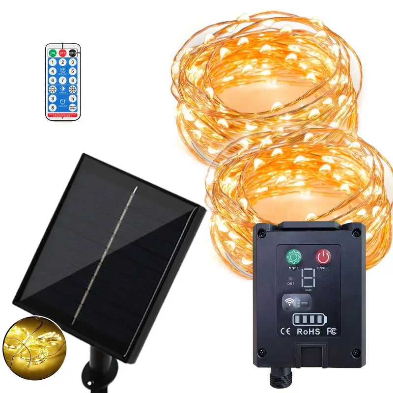 Radiant Glow: 300 LEDs Solar Curtain Light for a Dazzling Christmas