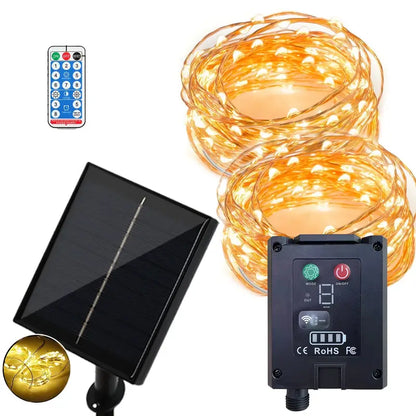 Radiant Glow: 300 LEDs Solar Curtain Light for a Dazzling Christmas