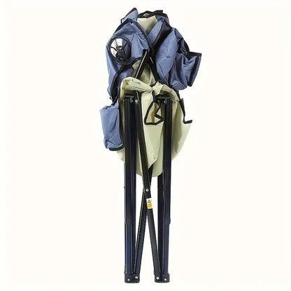 Portable Outdoor Folding Chair - Beige Yellow