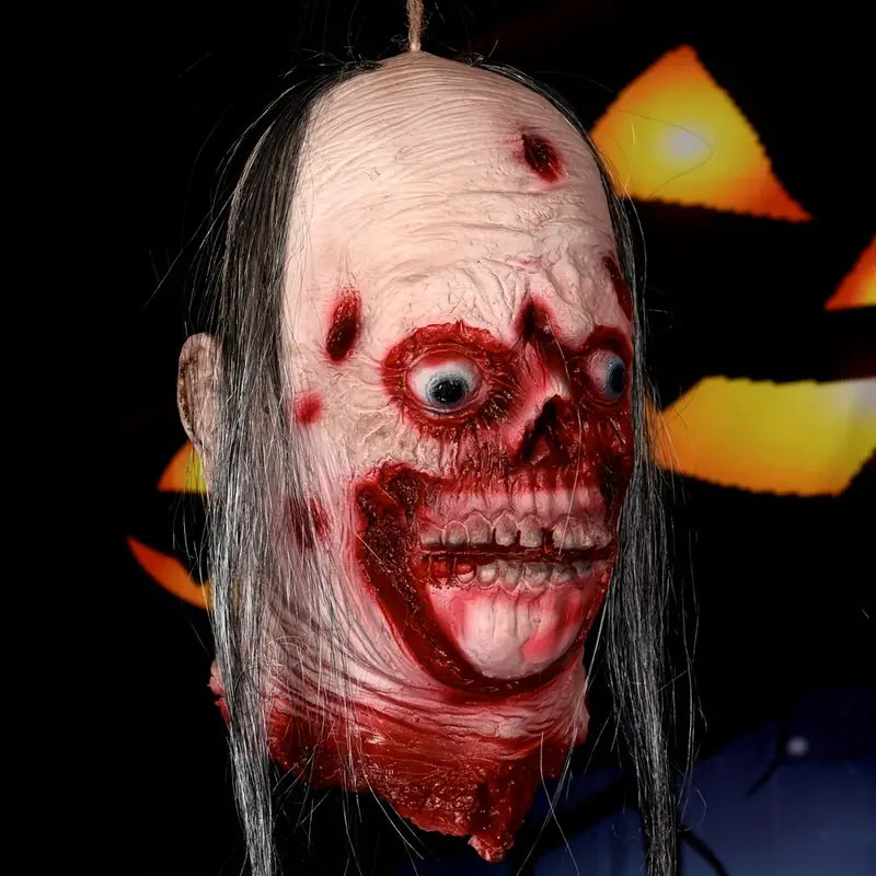 Crimson Haunting: The Ghostly Fake Man Head