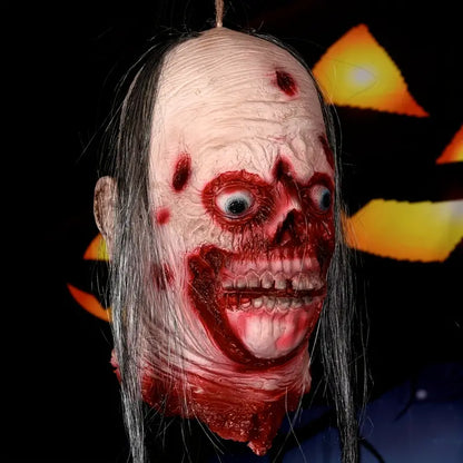 Crimson Haunting: The Ghostly Fake Man Head
