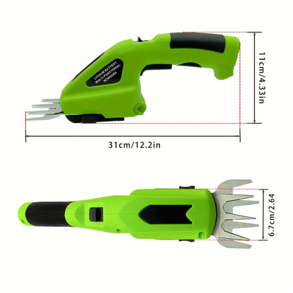 2-in-1 Rechargeable Handheld Hedge Trimmer Shears