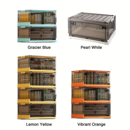 Stay organized with style using this roomy, stackable storage container