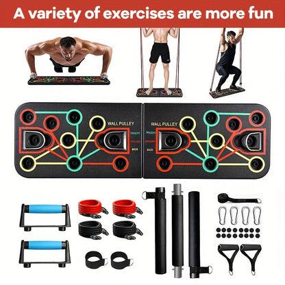 Push-Up Board Set with Resistance Bands