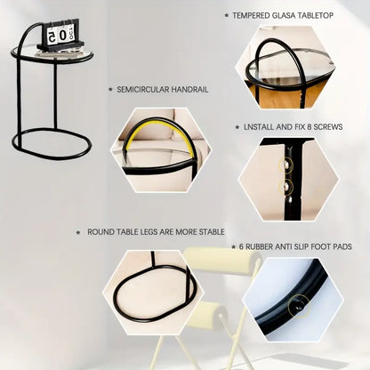 round  2-Tier Storage Side Table