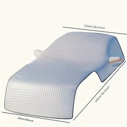 Car Snow Cover - Silvery Front Windshield Snow and Ice Protection