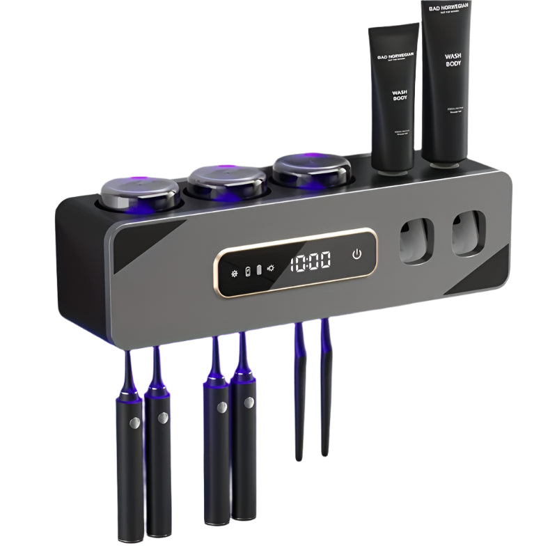 Smart Wall Toothbrush Holder with Toothpaste Dispenser