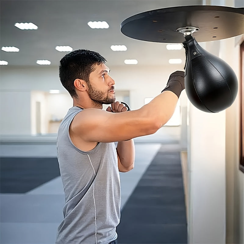 Pear-Shaped Boxing Speed Ball - Hanging Punching Bag(Black)