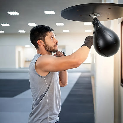 Pear-Shaped Boxing Speed Ball - Hanging Punching Bag(Black)