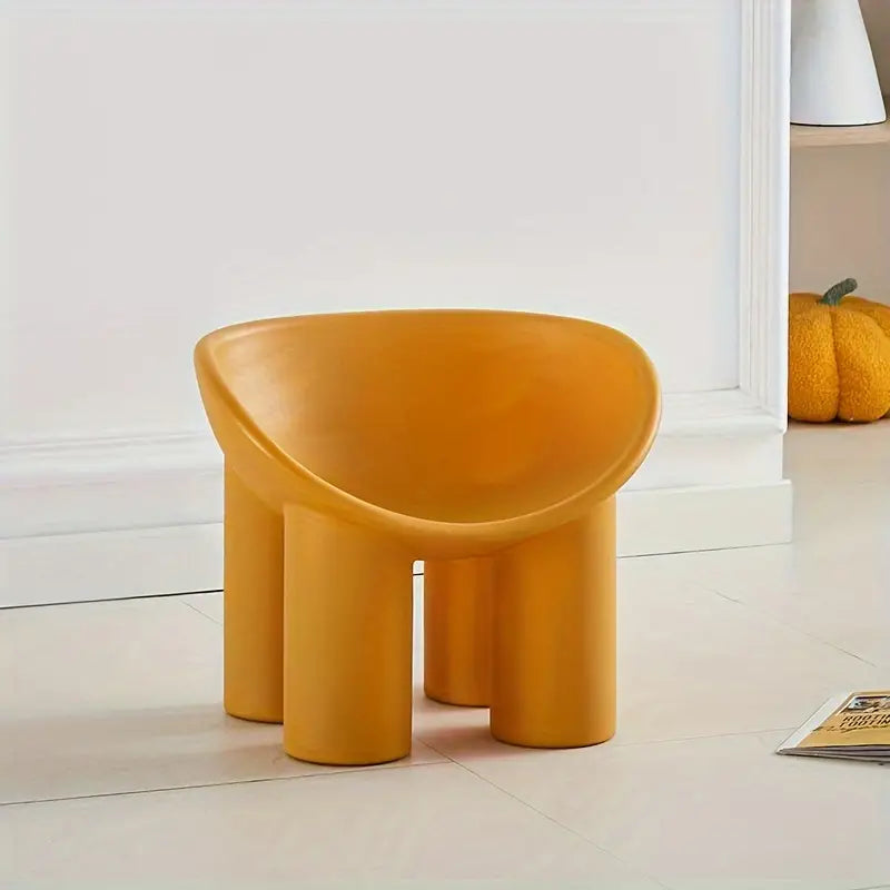 Elephant Leg Design Bench - Yellow