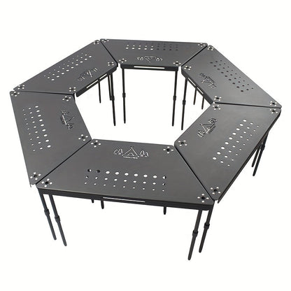 Aluminum Camping Table Non-Folding Hexagonal