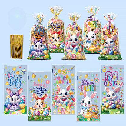 50pcs Easter Rabbit Gift Packaging Bags