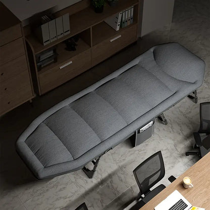 Portable Folding Bed: Single, Free Installation, Ideal for Camping - Gray