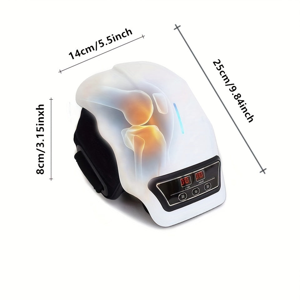 Rechargeable Knee Massager with Adjustable Temperature - White