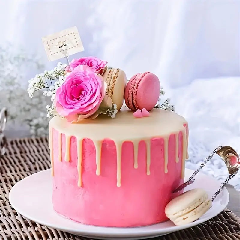 50-Piece Heart-Shaped Plastic Flower Card Holders