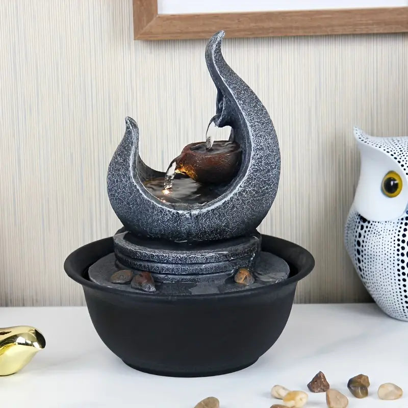 Moon Fountain USB-Powered Tabletop Waterfall Kit