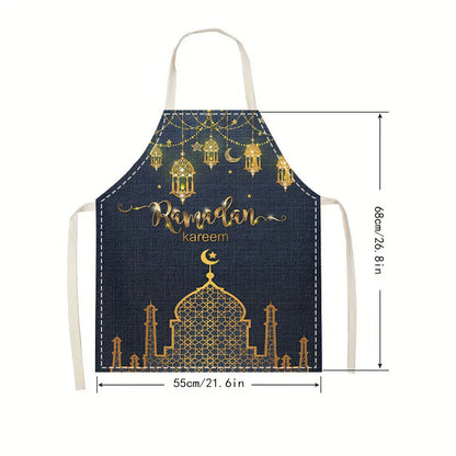 Ramadan Eid Apron Set Adjustable Neck