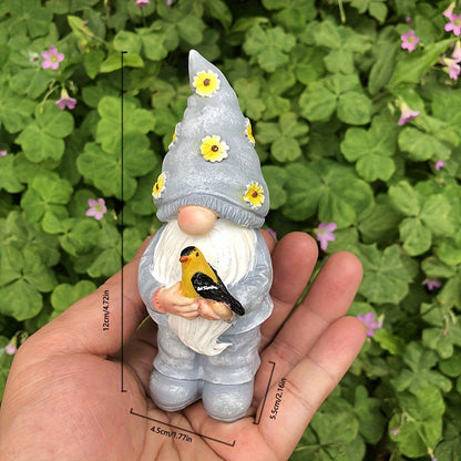 3-Piece Easter Resin Gnome Garden Statue Set Rustic Style