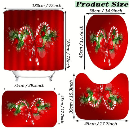 Merry & Bright: 4-Piece Christmas Bathroom Accessory Set