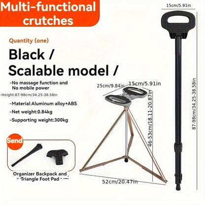 Portable Trekking Pole with Seat and Lock