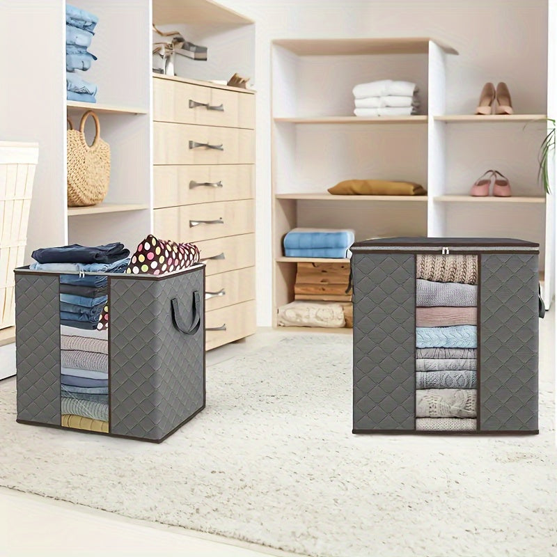 Foldable Storage Boxes with Reinforced Handles (3-Pack)