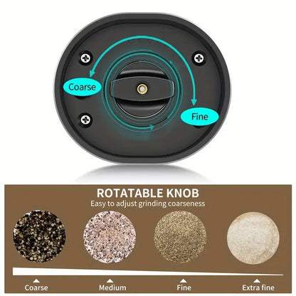 Electric Pepper Grinder Set - 2pcs Household Sea Salt Ginders