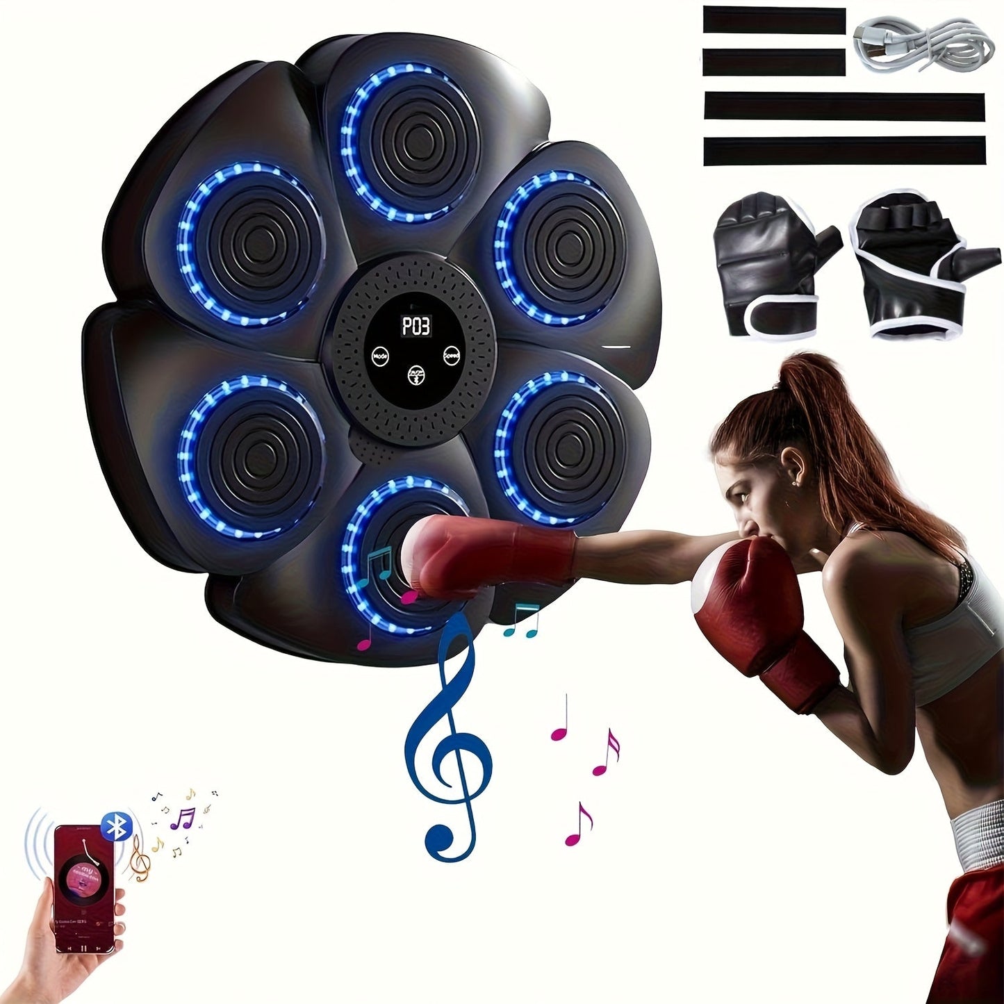 Intelligent Music Boxing Machine with Gloves