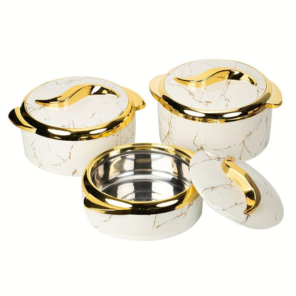 Golden Thermal Food Warmer Set (3pcs)