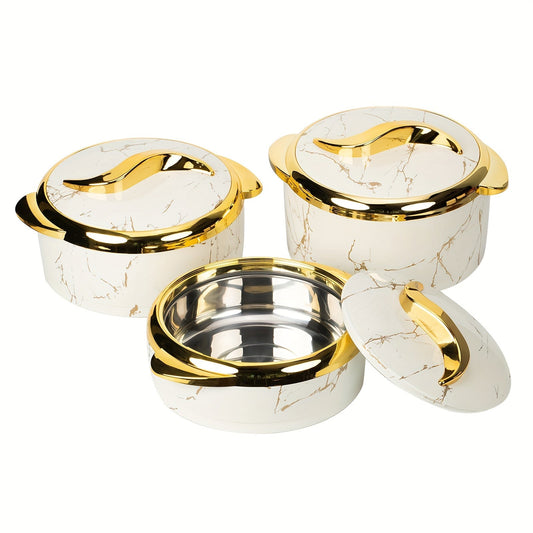 Golden Thermal Food Warmer Set (3pcs)