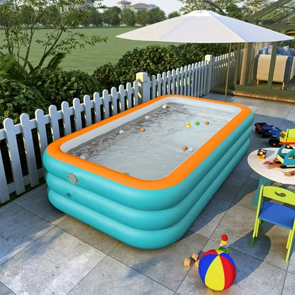 Inflatable Family Swimming Pool for Summer Fun (210 cm)