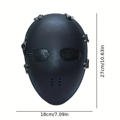 Full Face Tactical Skull Mask - (Black, Iron)