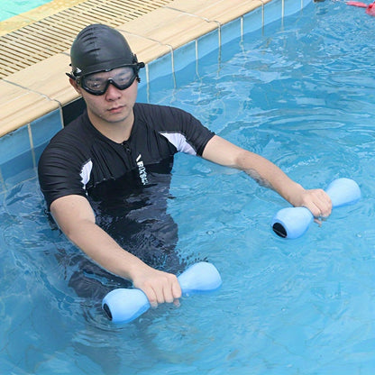 2pcs Aqua Fitness Barbell - Dual Use EVA Foam Dumbbells(Blue)