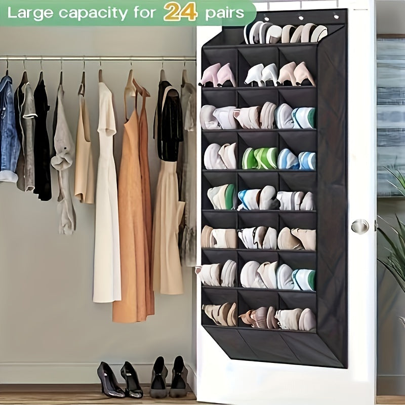 24-Compartment Foldable Shoe Organizer (8-Layer)