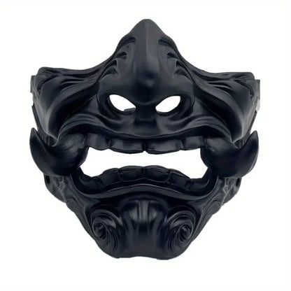 Samurai Spirit: Japanese Prajna Ghost Face Mask for Halloween
