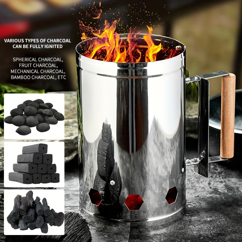 Charcoal Starter for Grilling & Tea Brewing