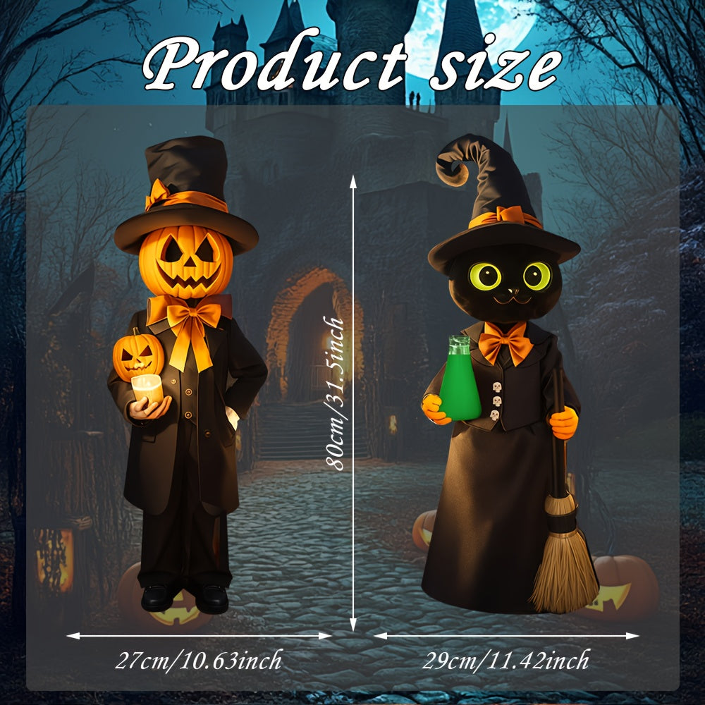 Halloween Cat Pumpkin Yard Lawn Ornaments