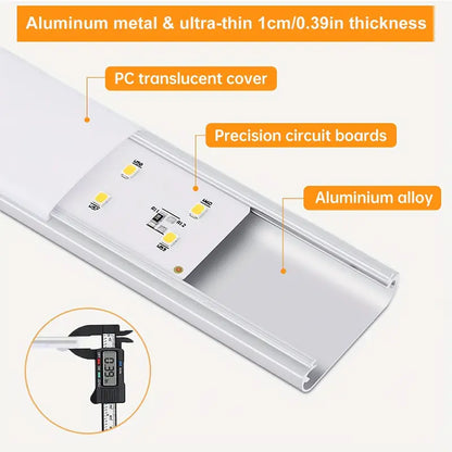 Premium Silvery 50cm LED Motion Sensor Cabinet Light - Wireless Rechargeable Closet Lighting