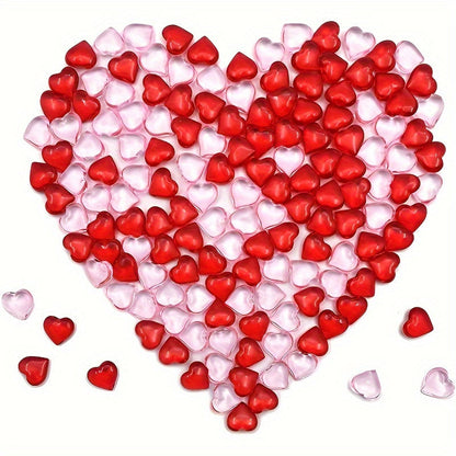 50pcs Acrylic Heart Table Gems Valentine's Day Decorations
