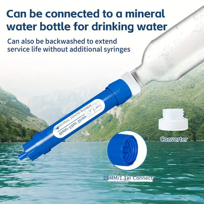 Filterwell 6L Gravity Water Filter Straw for Travel and Emergency