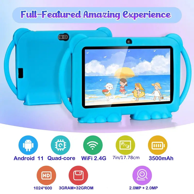 17.78 cm Toddler Tablet: Parental Control - Blue