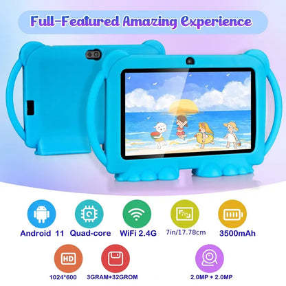 17.78 cm Toddler Tablet: Parental Control - Blue