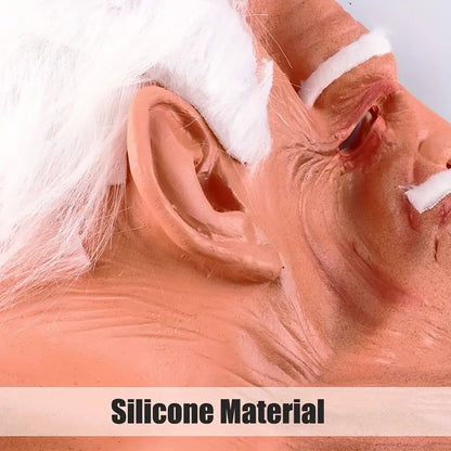 Latex Old Man Face Cover - Elder Headgear